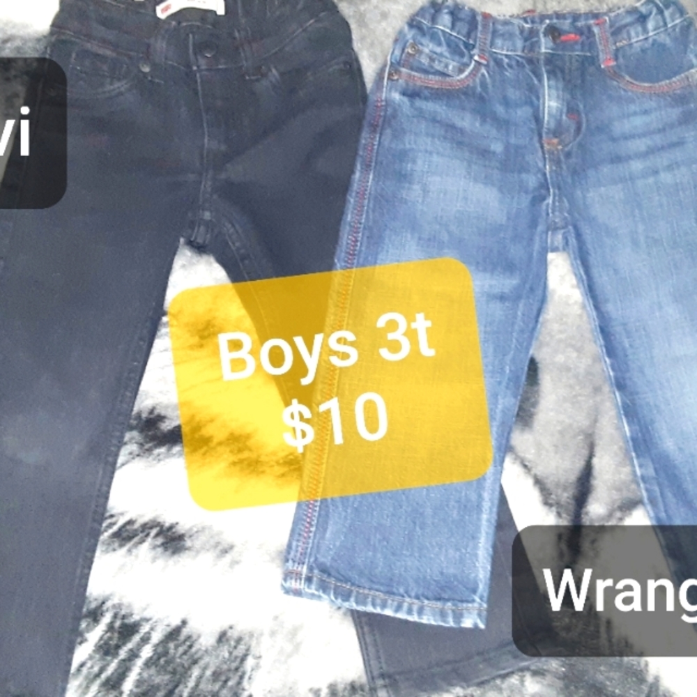 Boys jeans 3t Levi & Wrangler